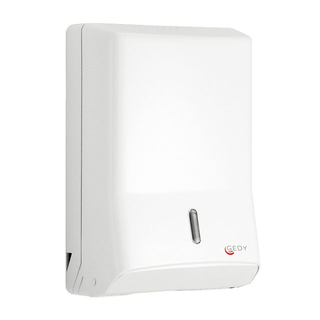 distributore di salviette di carta piegate in  resine termoplastiche