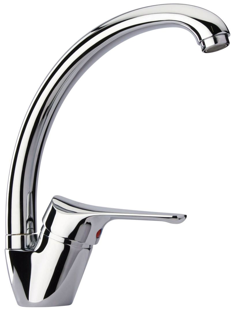 Mischbatterie mit hohem Auslauf für Küchenspüle