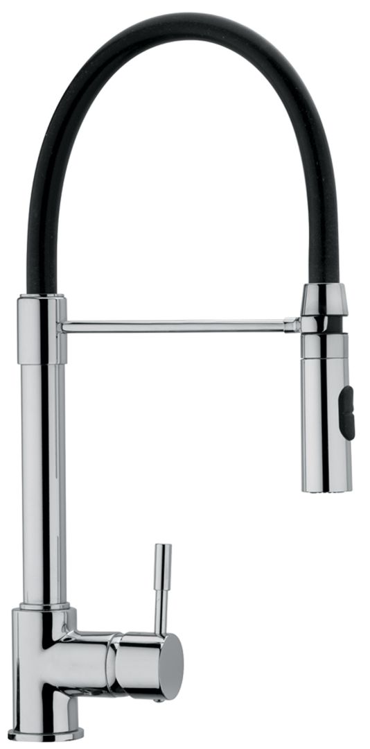 Küchenarmatur mit Feder und hohem Auslauf