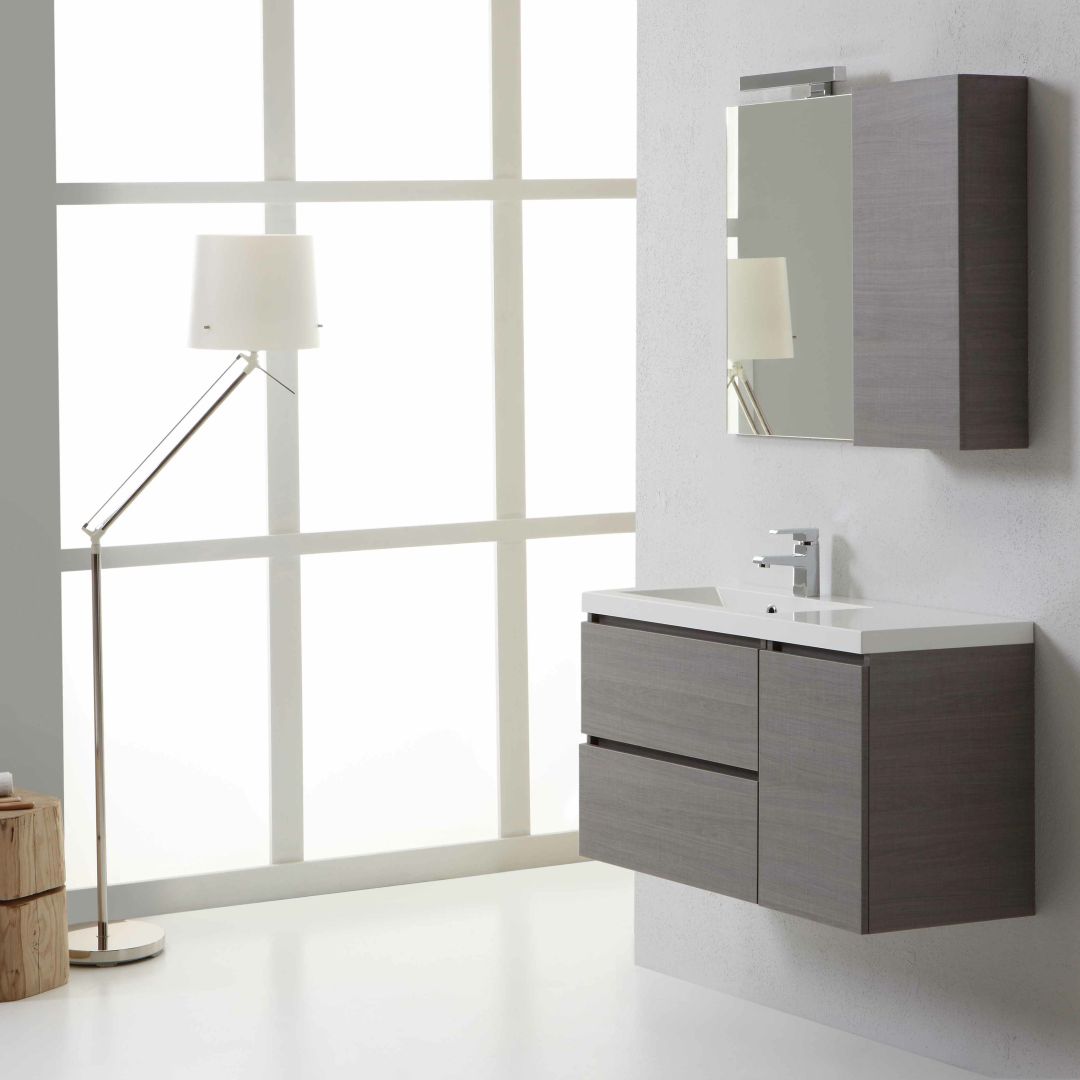 Mobile bagno da 90 cm con pensile