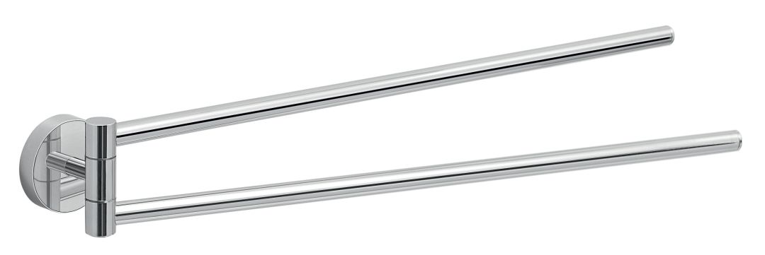 Doppelt gelenkiger, verchromter Handtuchhalter für die Wandmontage 35x6 cm