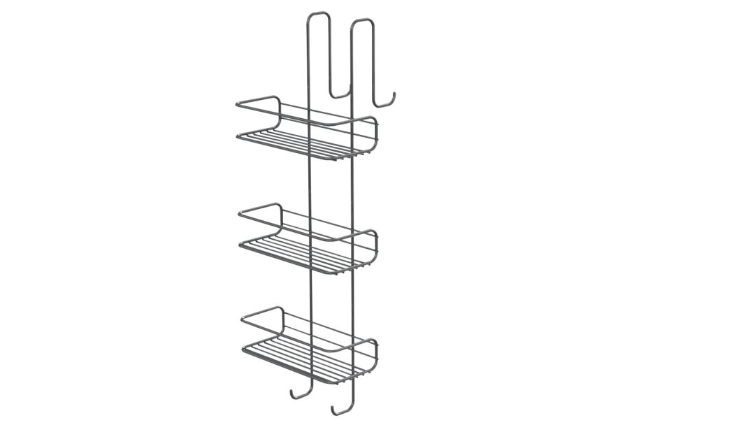 Duschablage aus Draht mit drei Ablageflächen