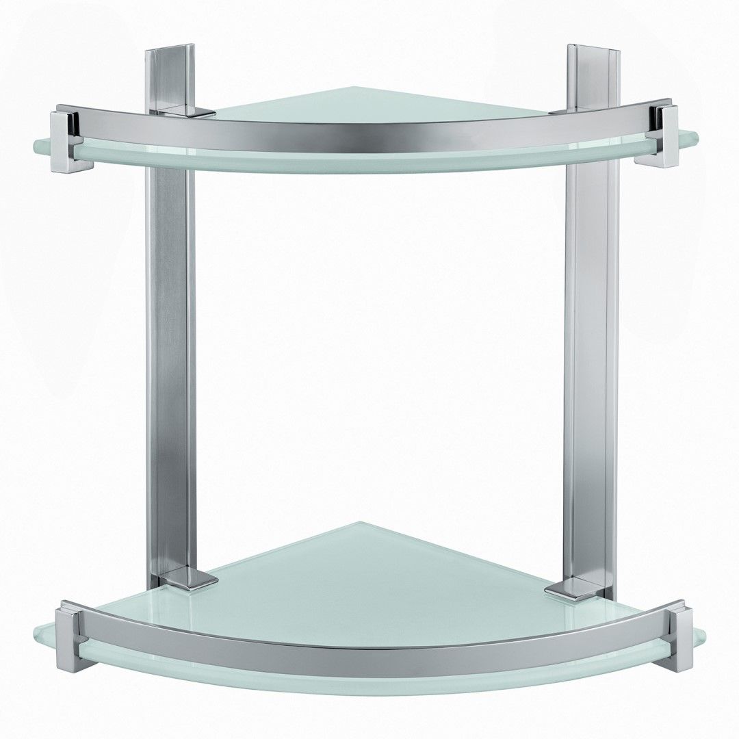 Doppio portaoggetti angolare doccia 