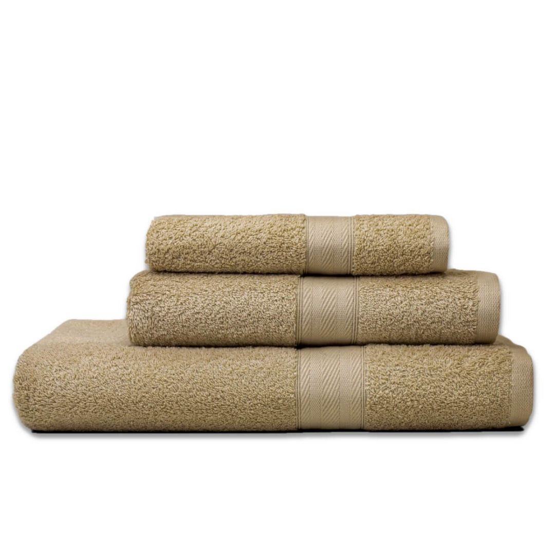 Set 3 salviette bagno color sabbia