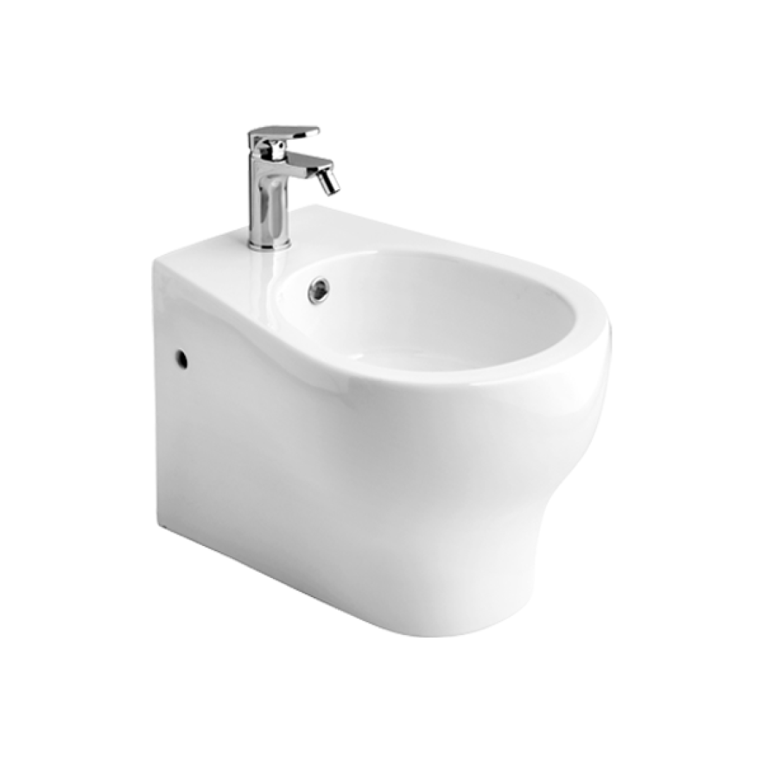 Bidet sospeso in ceramica bianca Soave