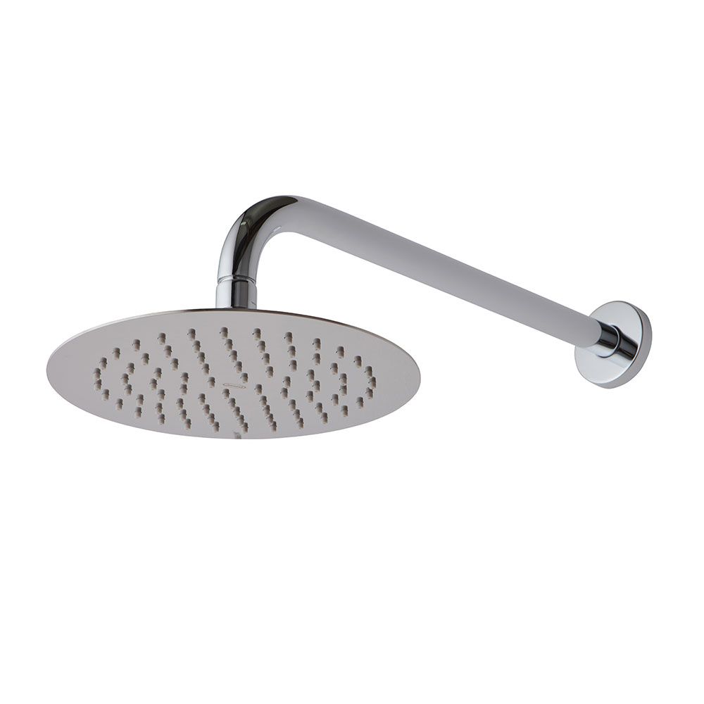 Brausearm mit runder Kopfbrause verchromt