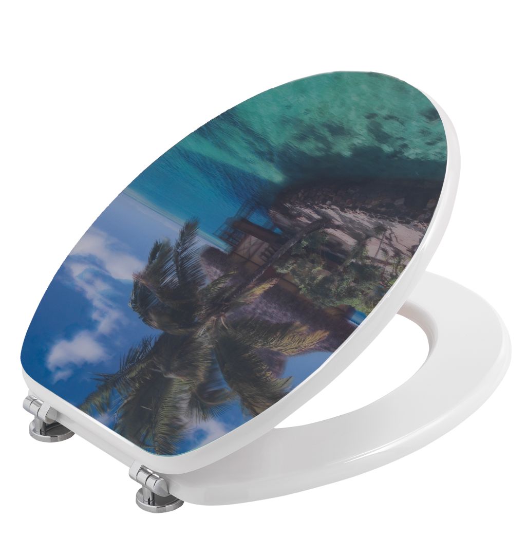 WC-Sitz mit 3D-Karibikdekoration