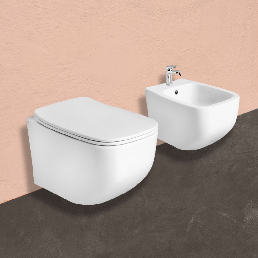 Set sanitari bagno sospesi bianco opaco