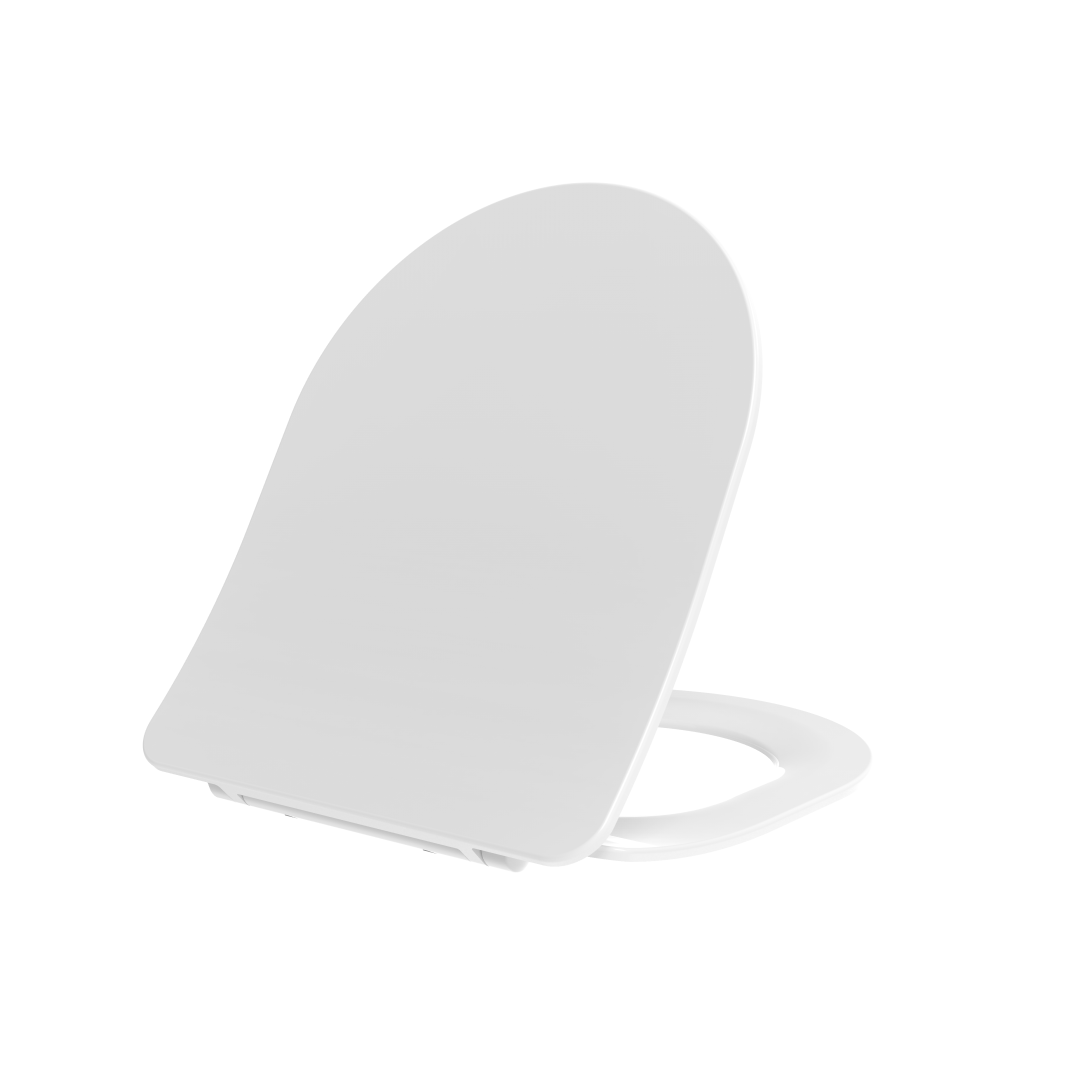 Toilettensitz in glänzendem weißem Slim-Thermohärtungsmaterial