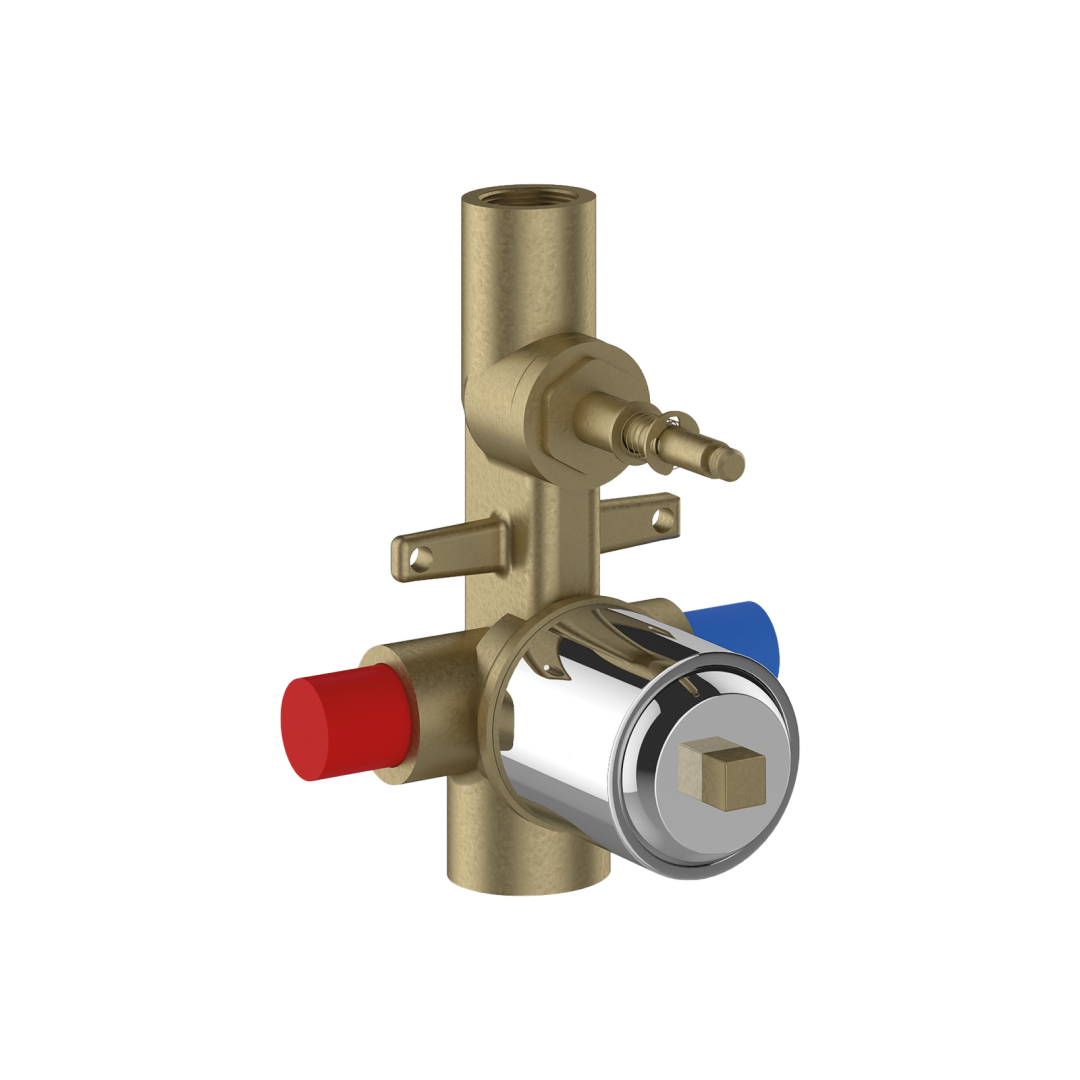 Einbaukörper für eine universelle Duscharmatur mit 2 Wegen