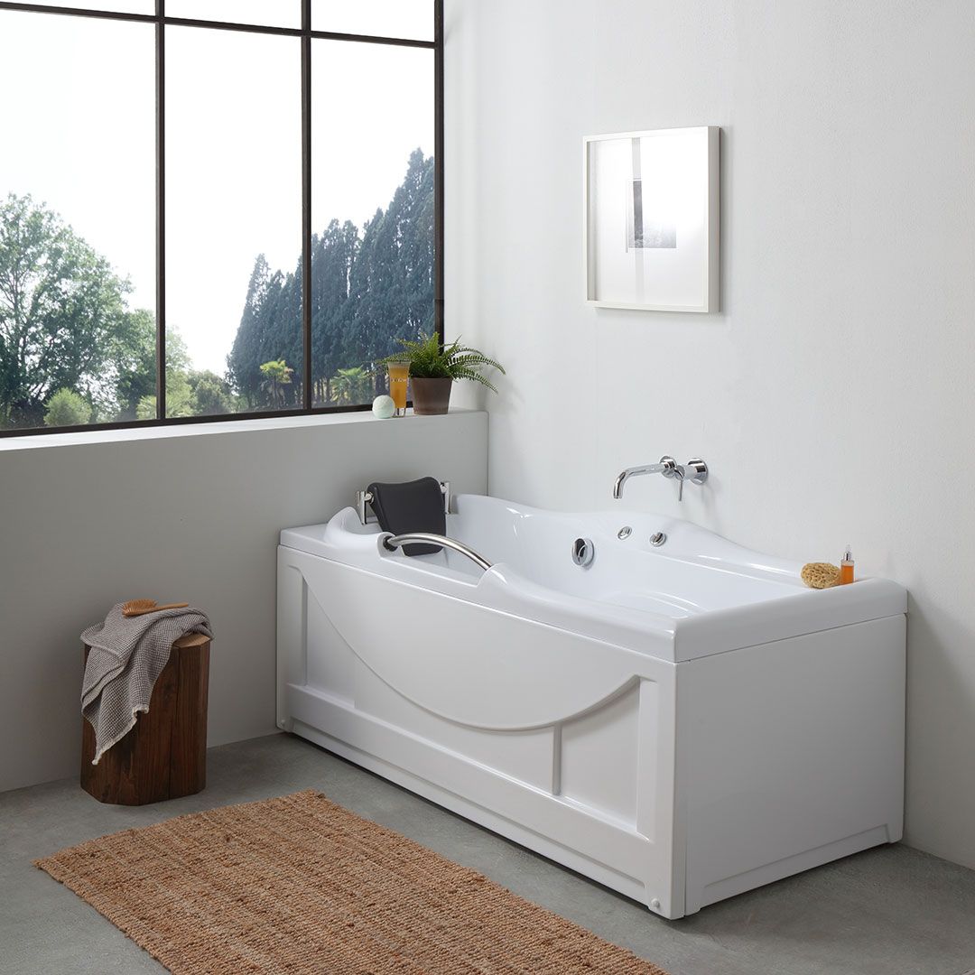 Rechteckige Eckbadewanne aus Acryl