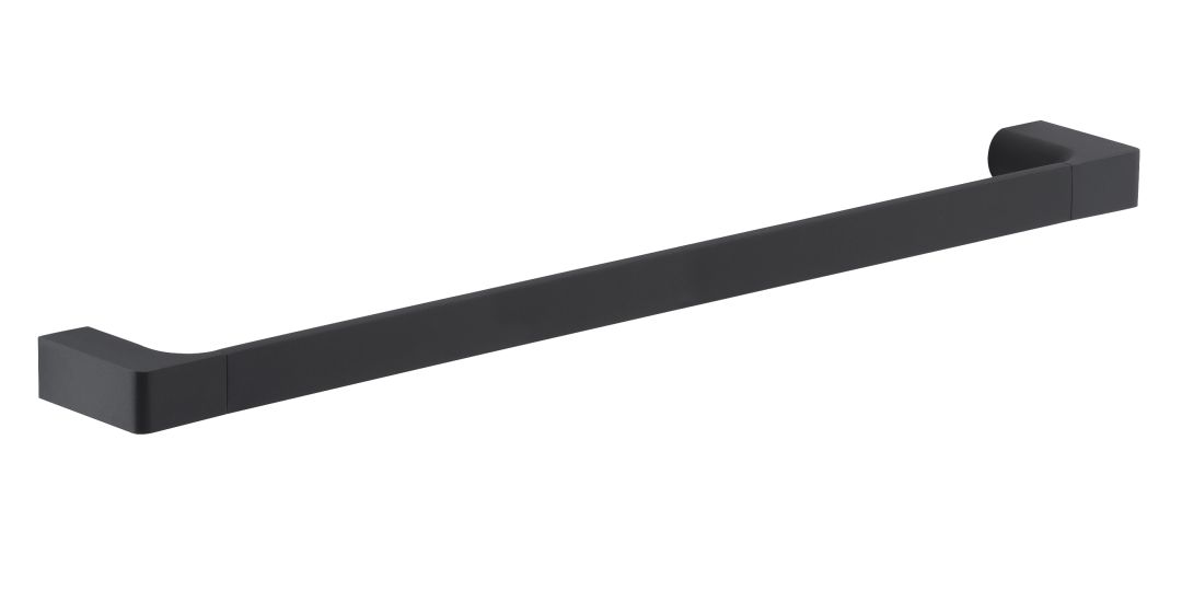 Handtuchhalter in schwarz matter Farbe hängend der Palazzo-Serie von 60 cm 