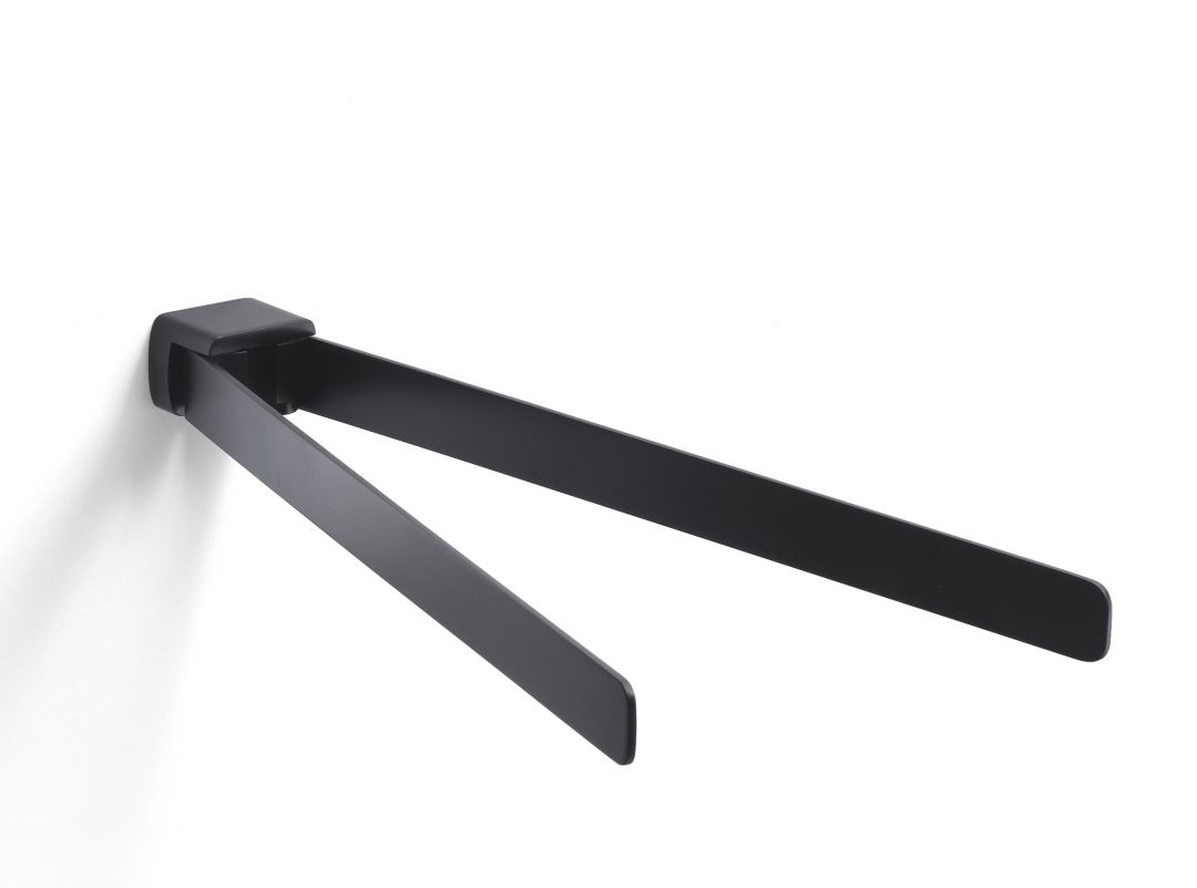 Handtuchhalter doppelt hängend Serie Palazzo in schwarzer Ausführung