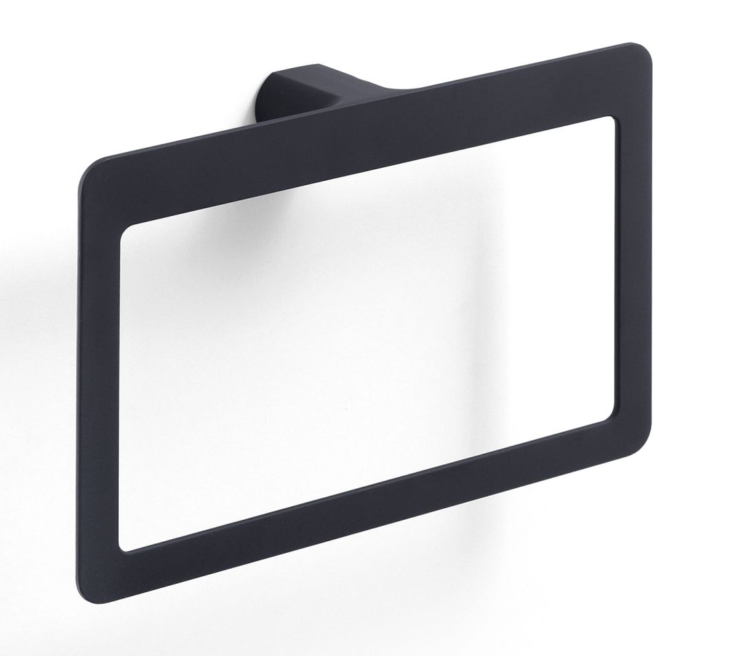 Handtuchhalter mit eckiger Ringform Palazzo in dunkler schwarzer Abstufung