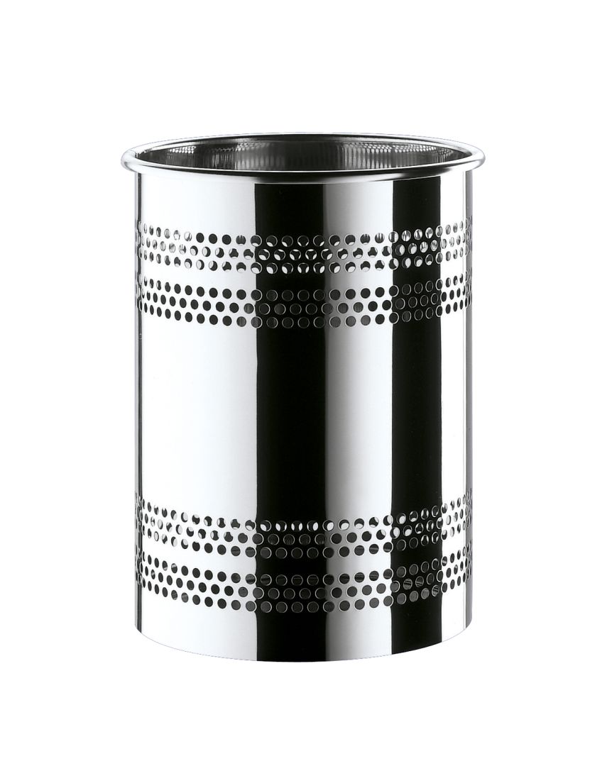 Abfallkorb/Wäschekorb rund in Edelstahl 