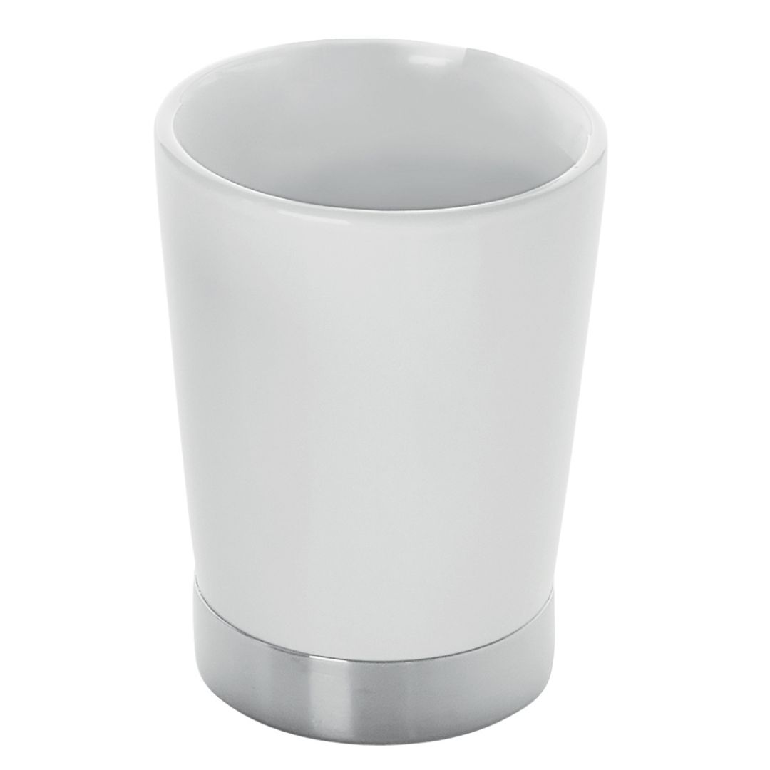 Zahnbürstenhalter aus weißer Keramik Serie Lilly