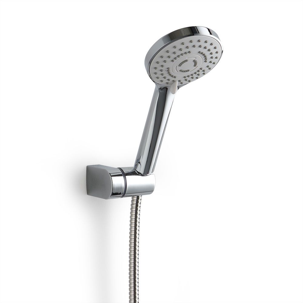 Dusch-Set bestehend aus Handbrause, Wandhalter in ABS und Brauseschlauch in Edelstahl