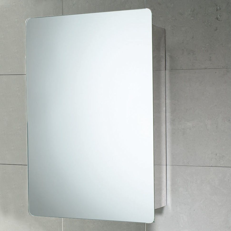 Edelstahl-Spiegelbehälter für das Bad