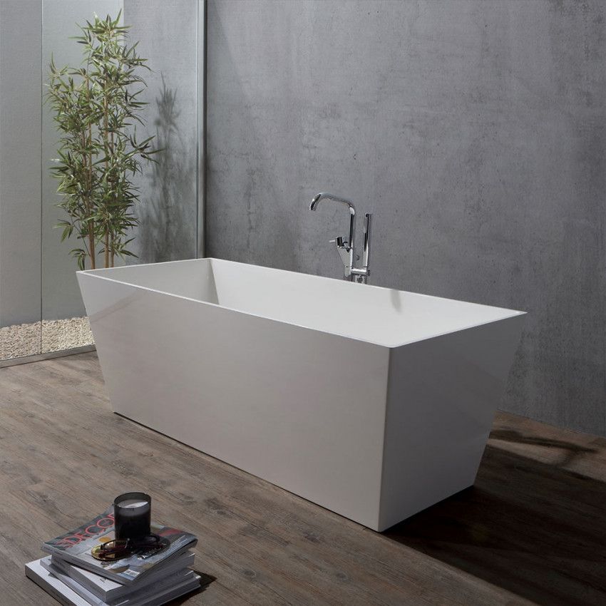 Quadratische freistehende Badewanne in modernem Design