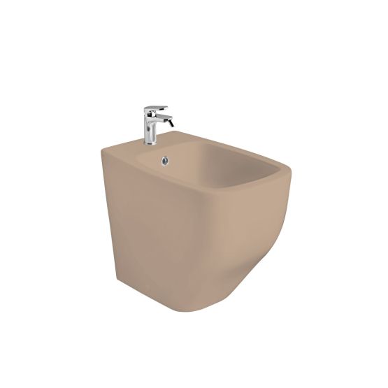 Bidet in ceramica sabbia opaco filo muro