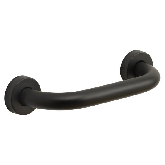 Maniglia di sostegno per bagno accessibile nero opaco