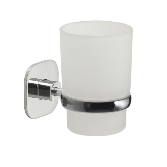 Glas und Edelstahl Zahnbürstenhalter | Timo