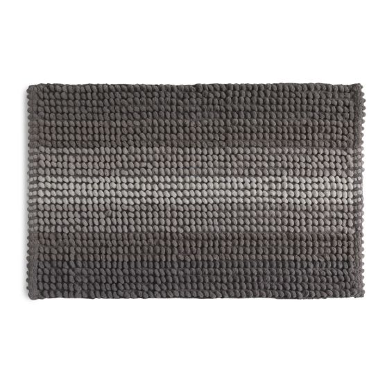 Tappeto in cotone e microfibra color tortora